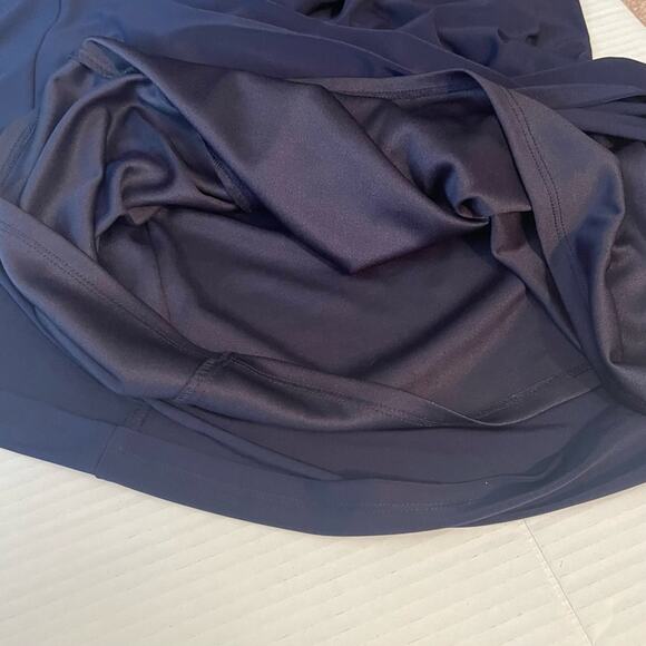 Eliza J Navy Beaded Ruched Feminine RoyalCore Party Event Dress NWOT Size 14 - Picture 9 of 15